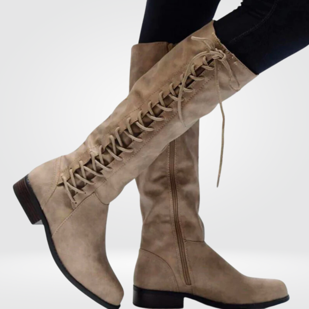 Bottes Hiver Femme Hautes Confortables en Cuir 2