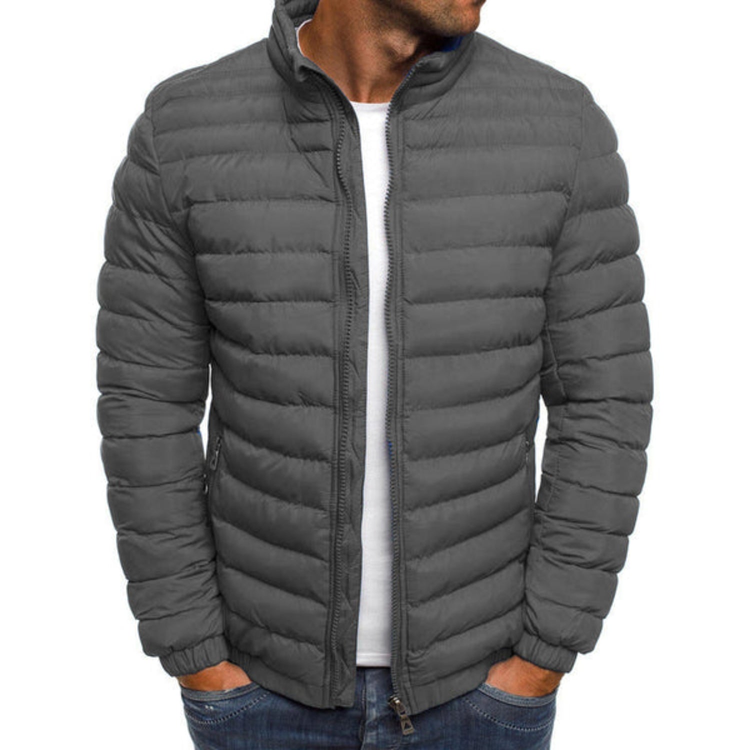 Veste Homme Élégante en Nylon Duvet Résistant aux Intempéries 2