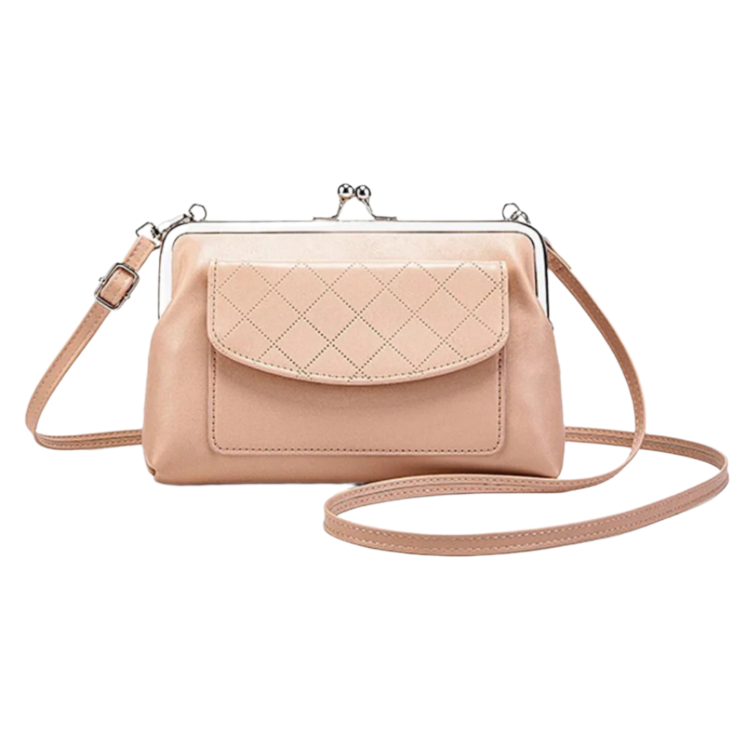 Sac à main élégant en cuir artificiel avec fermeture en forme de lèvre pour femmes 1