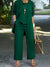 Ensemble Femme Cardigan et Pantalon Long en Mélange de Coton et Polyester-1