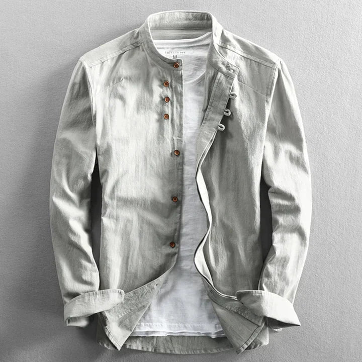 Variant image for Chemisier Homme Style Japonais Élégant Coton Respirant-22