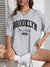 T-shirt Femme Imprimé Brooklyn Coupe Décontractée 100% Coton-5