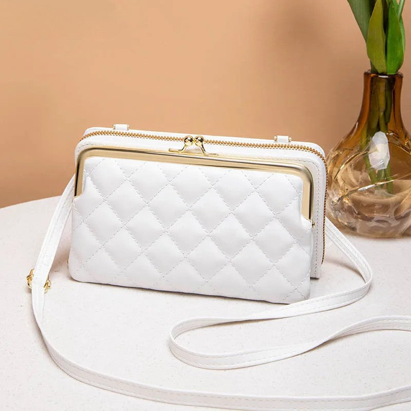 Sac Bandoulière Femme Compact Cuir Végétalien avec Compartiments 2