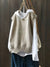 Variant image for Pull Femme Décolleté Rond Sans Manches Confortable Mélange de Fibres Douces-25