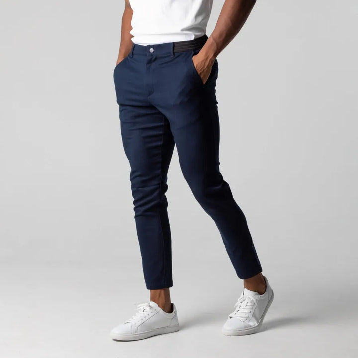 Variant image for Pantalon Chino Homme Coupe Mince Tissu de Qualité-7