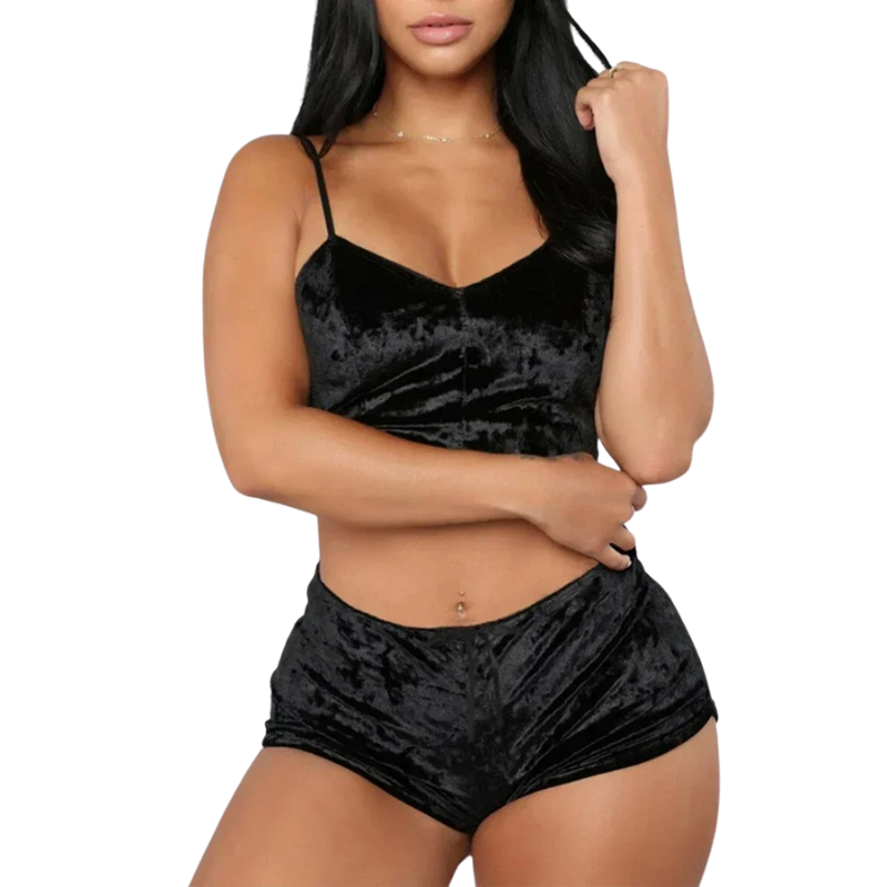Ensemble de vêtements de nuit en velours doux pour femmes