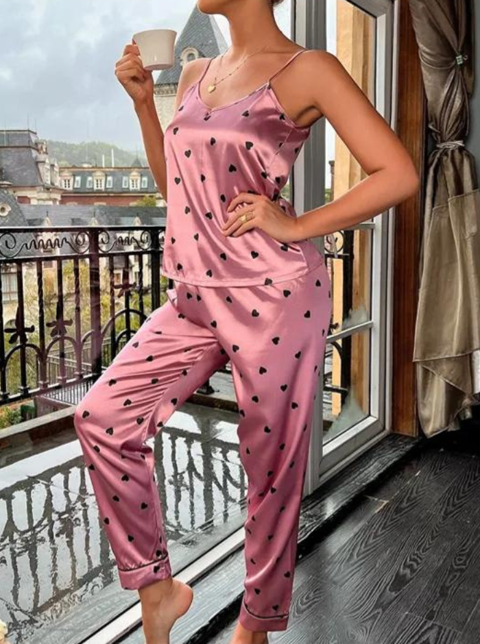 Pyjama en satin pour femmes