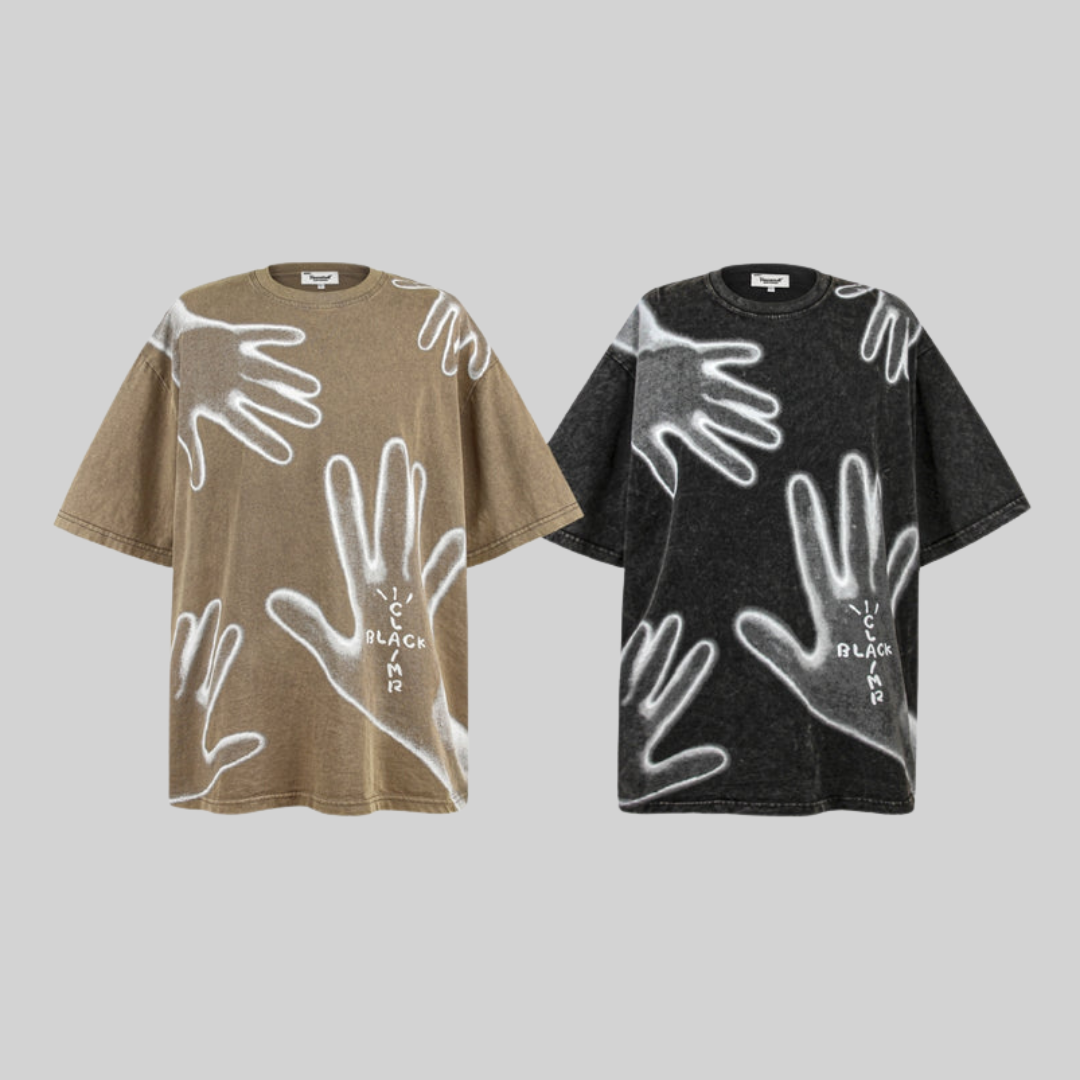 Chemise Homme Surdimensionnée Imprimée Artistique Coton 5