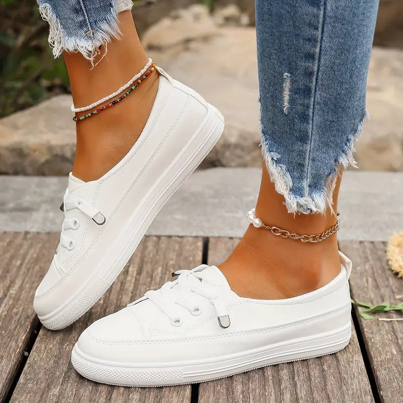 Chaussures Décontractées Plates Femme Confortables en Cuir Artificiel 1