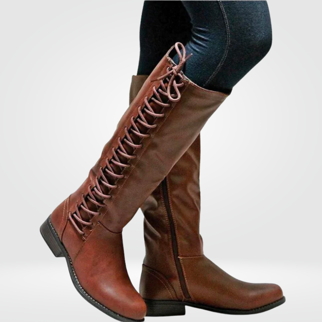 Bottes Hiver Femme Hautes Confortables en Cuir 3
