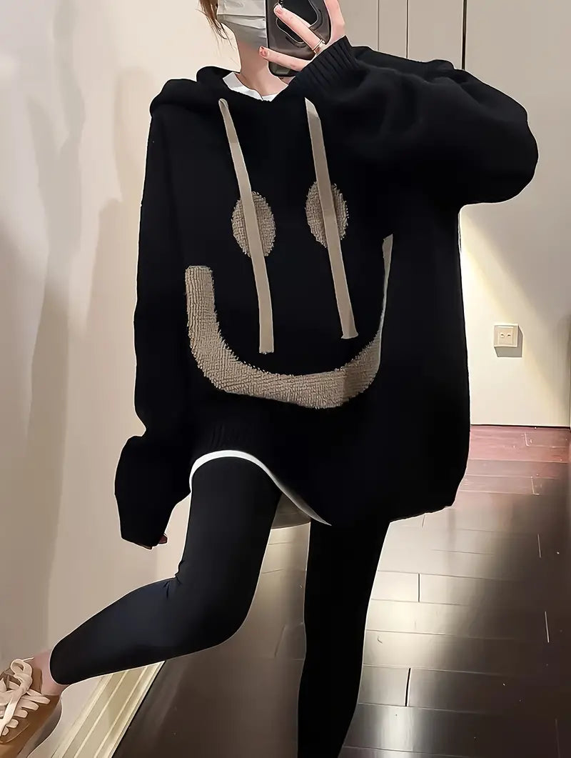 Variant image for Sweat à Capuche Femme Design Unique en Coton avec Cordon Réglable-7