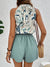 Ensemble Femme Tropical À Imprimé Deux Pièces Polyester-3