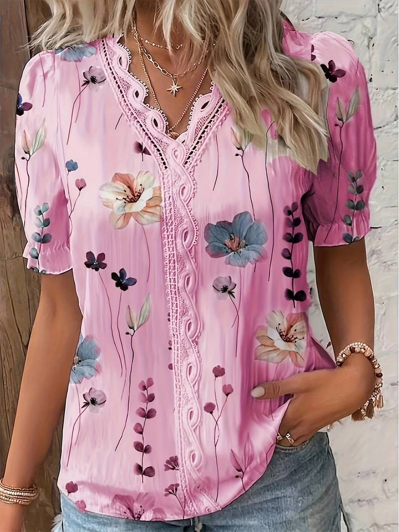 Variant image for Chemisier Femme Chic Col en V Léger Polyester-6