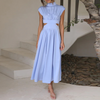 Robe d&#39;Été Femme Élastique Longue Chic Coton Doux-4