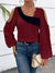 Chemisier Femme Chic Décolleté Carré Manches Longues Polyester-6