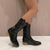 Bottes Femme Cowboy Cuir Élégantes