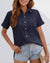 Variant image for Chemisier Femme Chic Manches Courtes Monochrome 100% Polyester-25