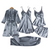 Ensemble de lingerie de nuit 5 en 1 en satin