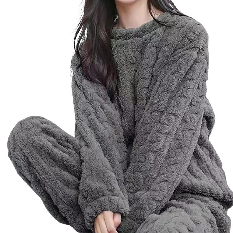 Pyjama chaud en polaire pour femmes