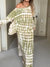 Ensemble Femme Jupe Longue Élégante et Chemisier Sophistiqué Tissu Léger-4
