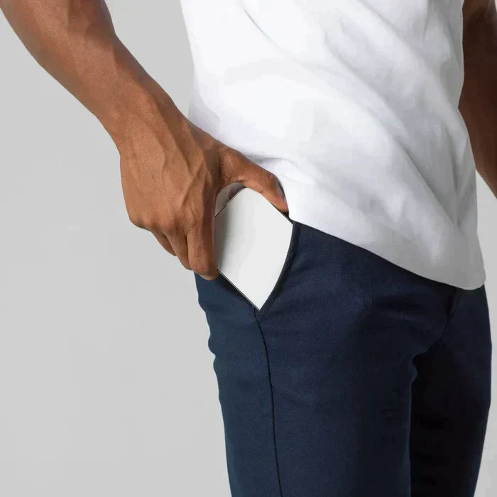 Pantalon Chino Homme Coupe Mince Tissu de Qualité-6