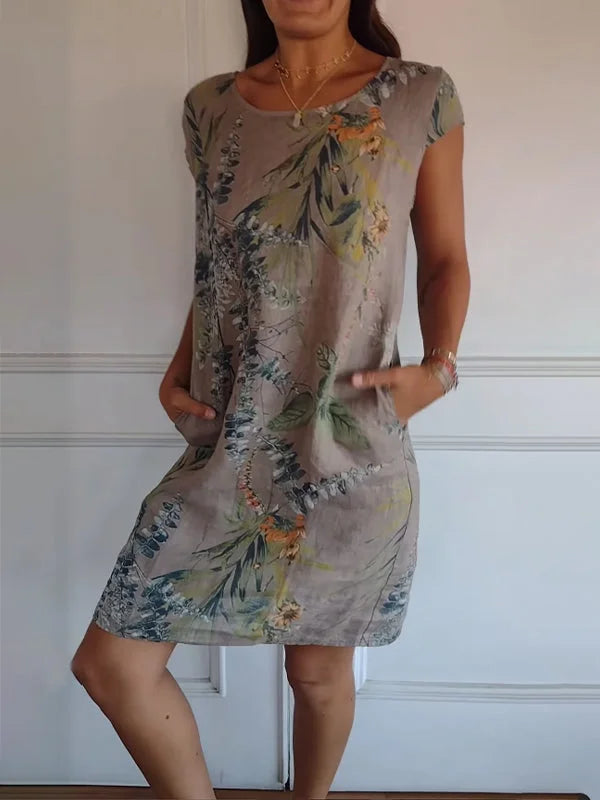 Ensemble Femme Élégant Deux Pièces Coton Lin 3