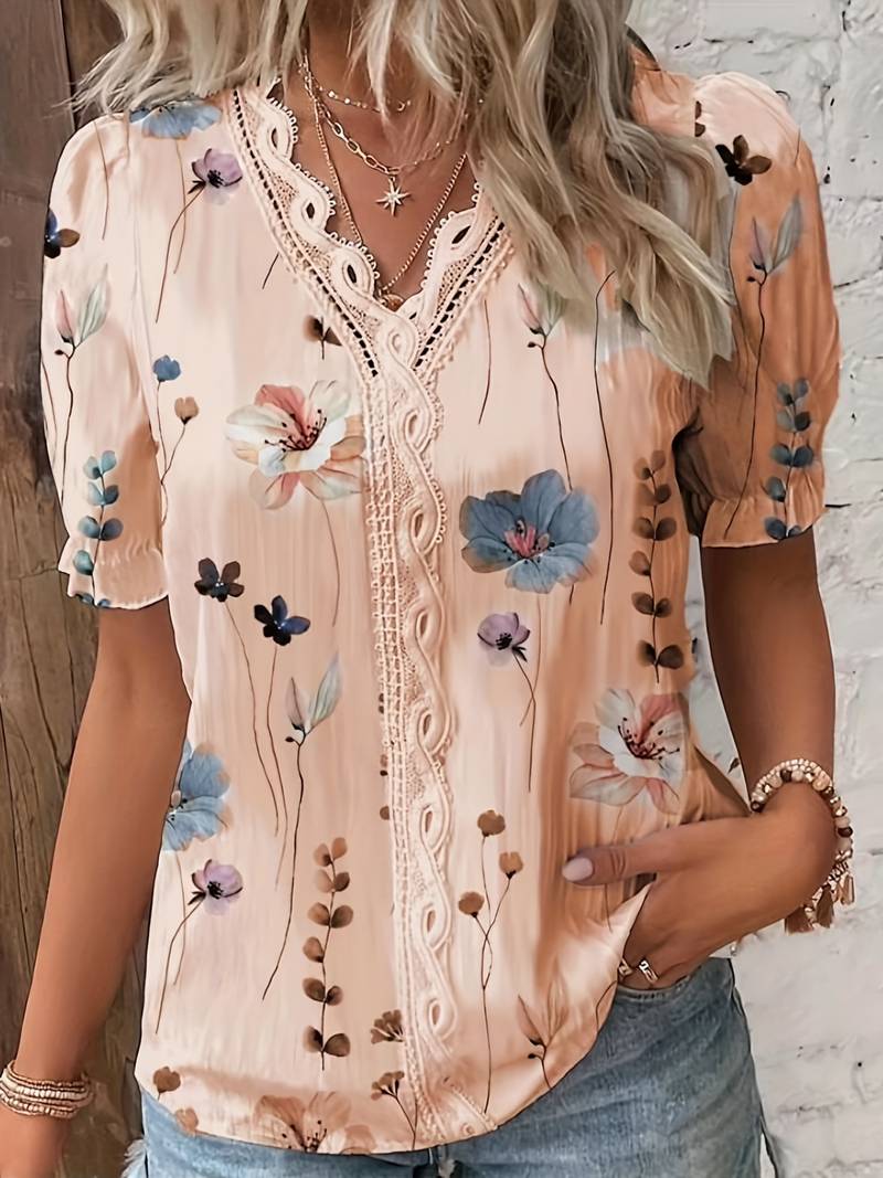 Variant image for Chemisier Femme Chic Col en V Léger Polyester-9