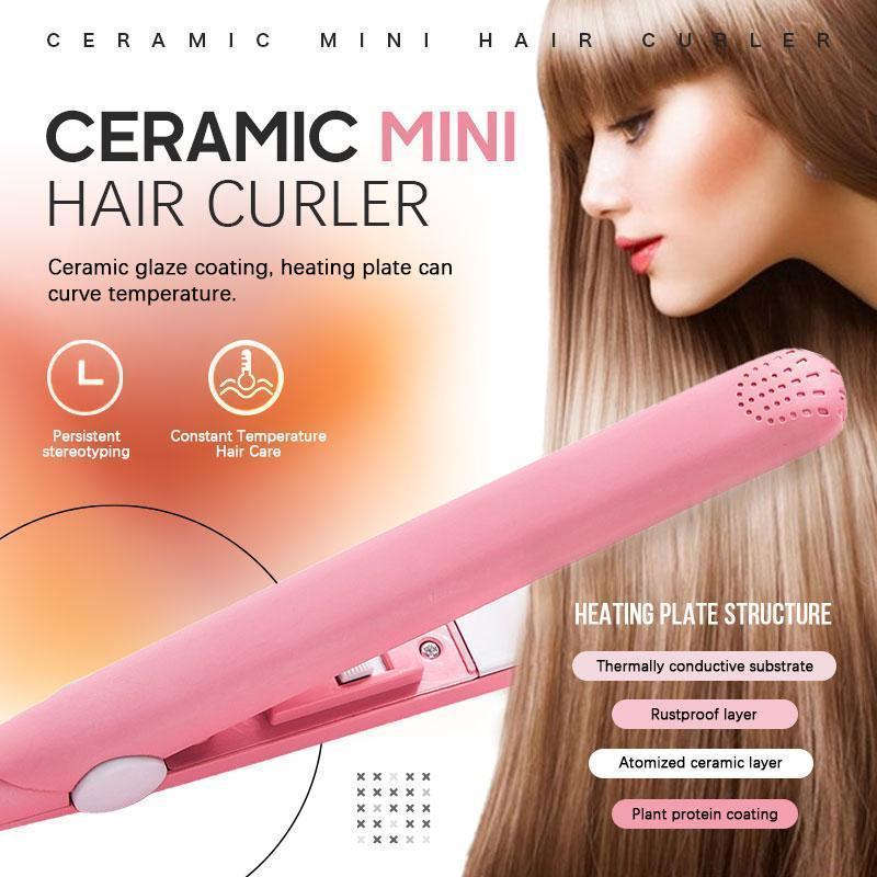Fer à Friser Mini 2-en-1 Noir Multifonctionnel Boucleur Cheveux Céramique-1