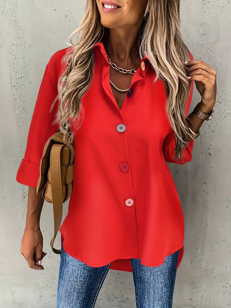 Variant image for Chemise Femme Longue Polyvalente 100% Coton Automne Printemps-1