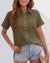 Variant image for Chemisier Femme Chic Manches Courtes Monochrome 100% Polyester-17