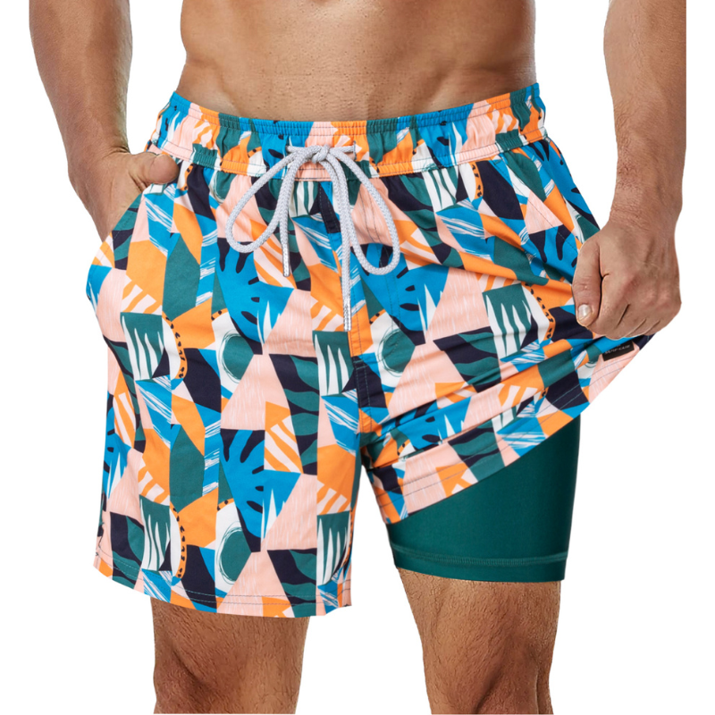 Short de bain 2 en 1 pour hommes