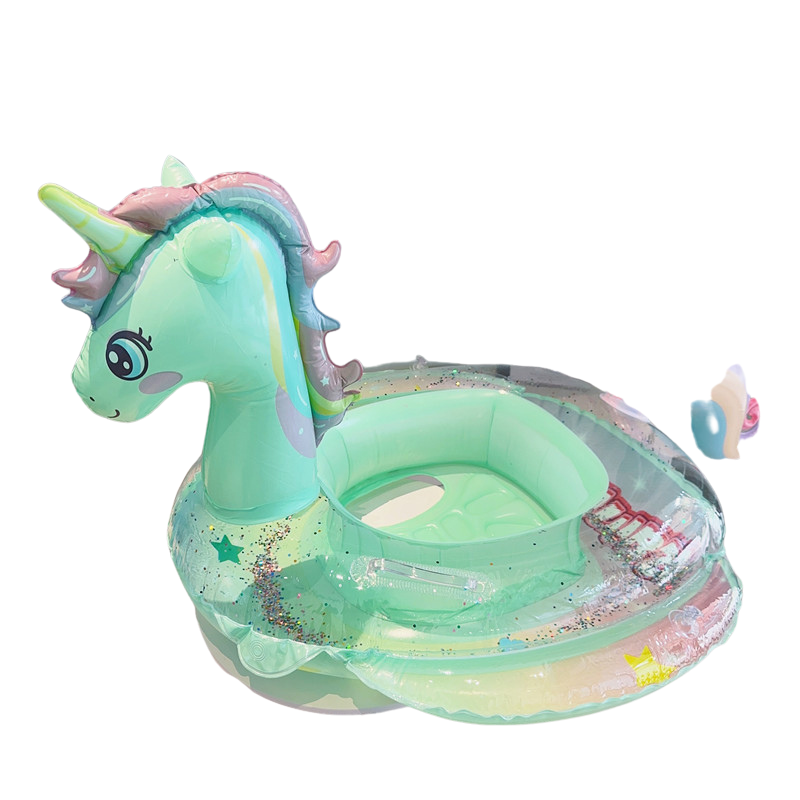 Anneau de natation gonflable licorne pailletée