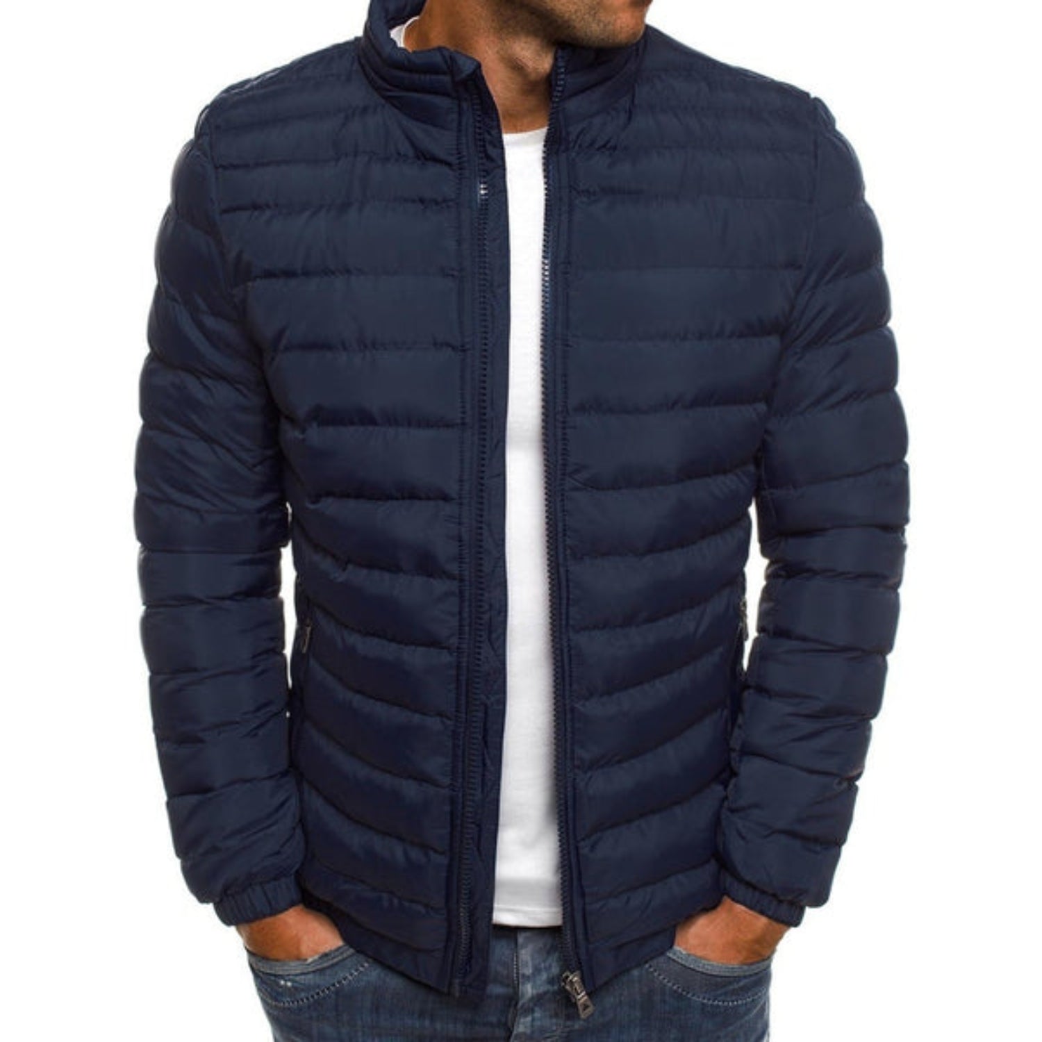 Veste Homme Élégante en Nylon Duvet Résistant aux Intempéries 4