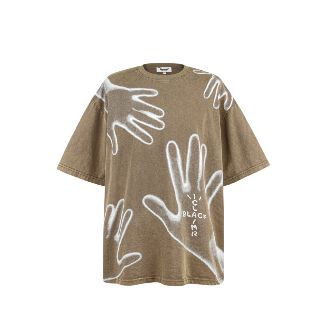 Chemise Homme Surdimensionnée Imprimée Artistique Coton 1
