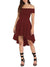Robe de Soirée Épaules Dénudées Femme Polyester Élégante 5