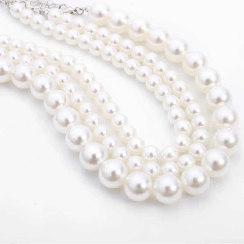 Collier de perles multi-couches