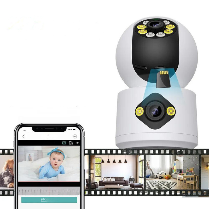 Appareil photo intelligent 4MP à double objectif