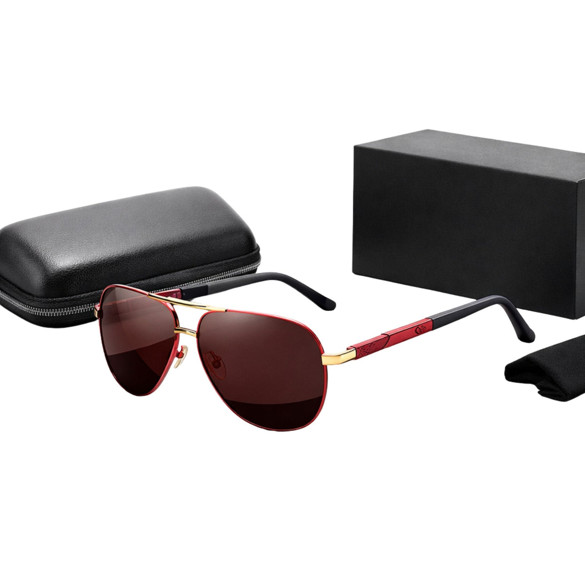 Lunettes de soleil polarisantes Vintage en aluminium pour hommes