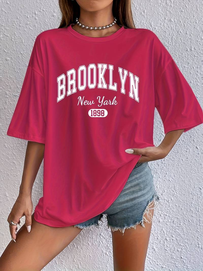 Variant image for T-shirt Femme Imprimé Brooklyn Coupe Décontractée 100% Coton-25