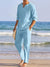 Vêtements pour Hommes Ensemble Élégant Pantalons Chemise Tissu Doux 1