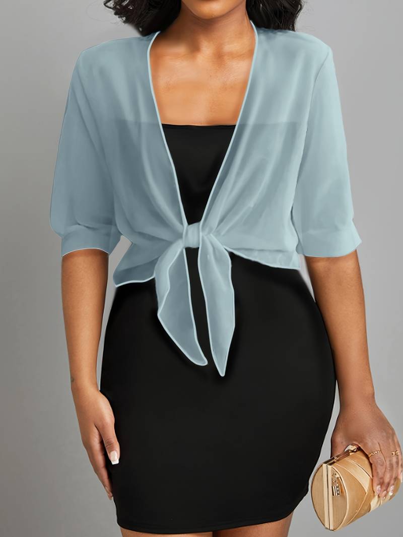 Variant image for Chemisier Femme Chic Ouvert Aéré Tissu Léger-9