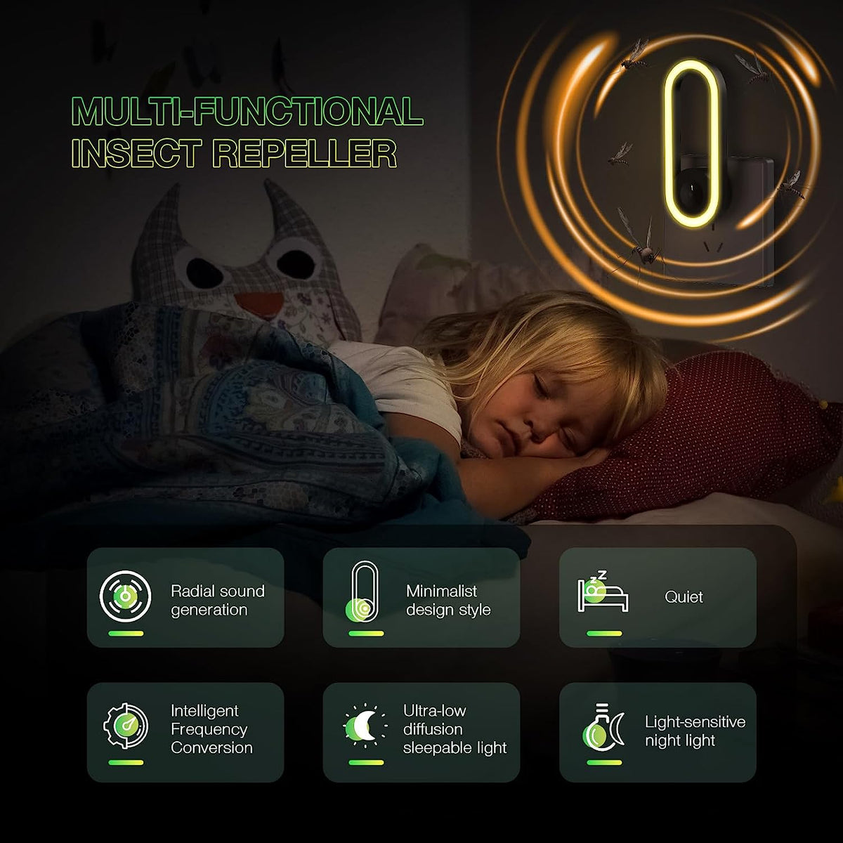 Répulsif à Moustiques Électrique Compact Plastique Moderne-5