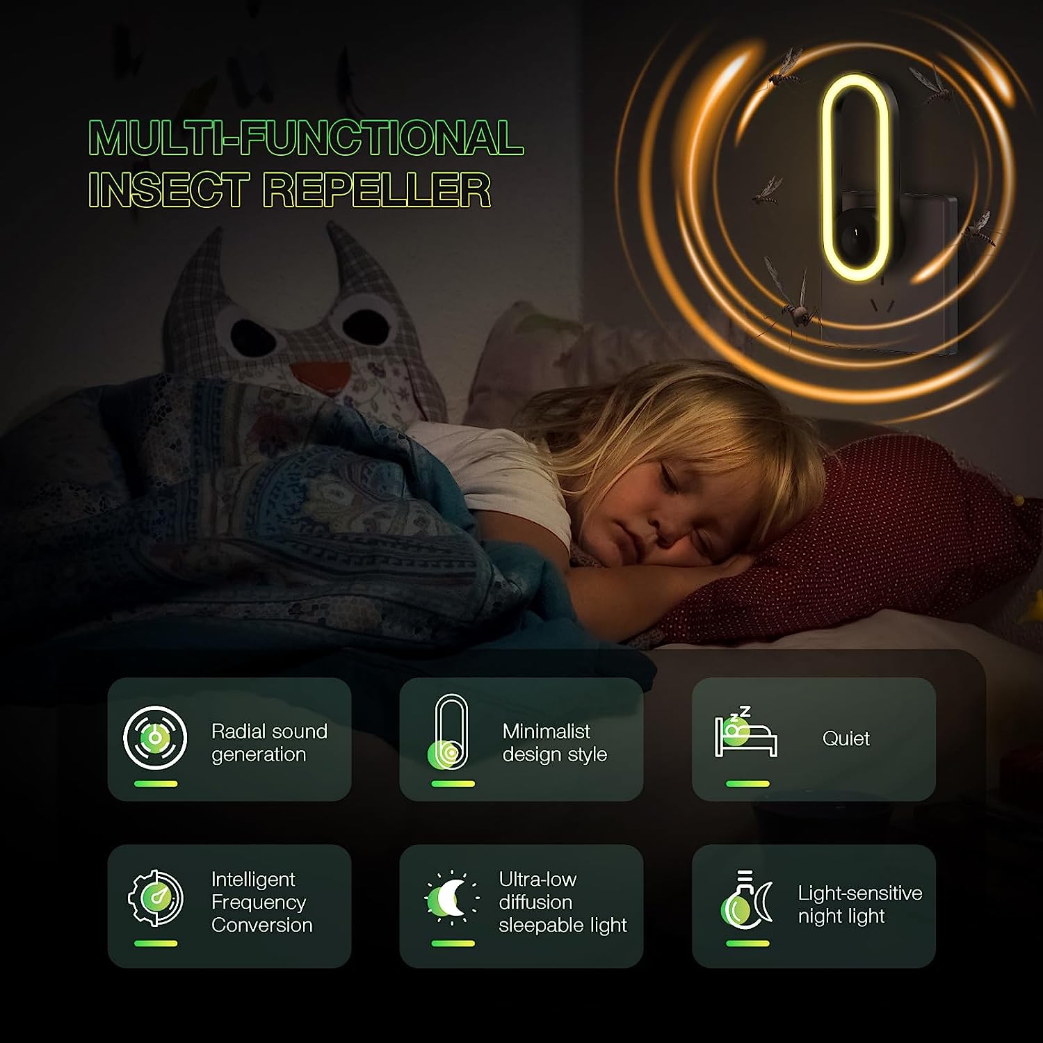 Répulsif à Moustiques Électrique Compact Plastique Moderne-5