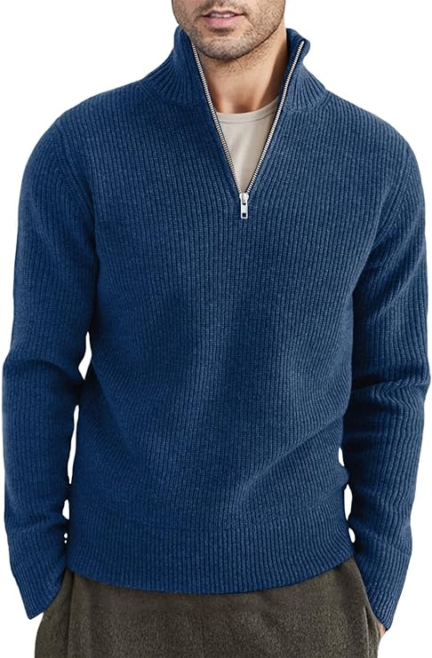 Variant image for Pull Homme Zippé Élégant Design Italien en Coton-57
