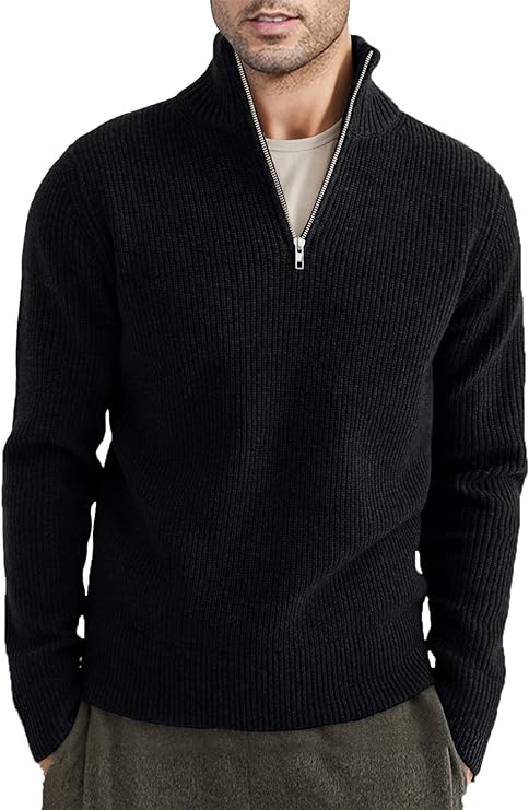 Variant image for Pull Homme Zippé Élégant Design Italien en Coton-9