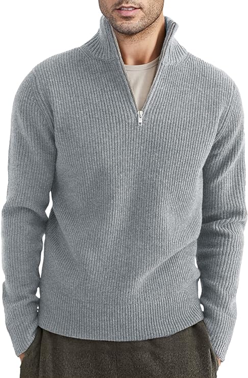 Variant image for Pull Homme Zippé Élégant Design Italien en Coton-33