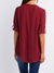 Chemisier Femme Chic Détails Éblouissants Manches Enroulables Mélange de Tissus-2