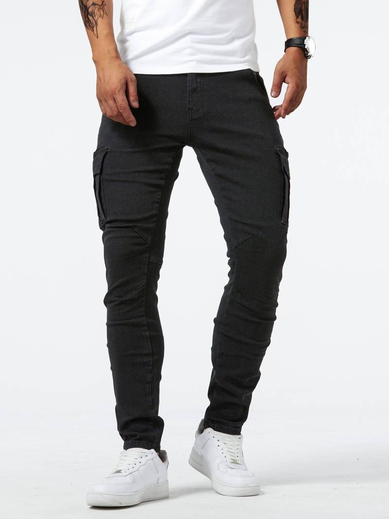 Pantalon Cargo Homme Slim En Coton Chic Et Pratique-6
