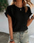 Variant image for T-Shirt Femme Décontracté 100% Coton Style Été-17