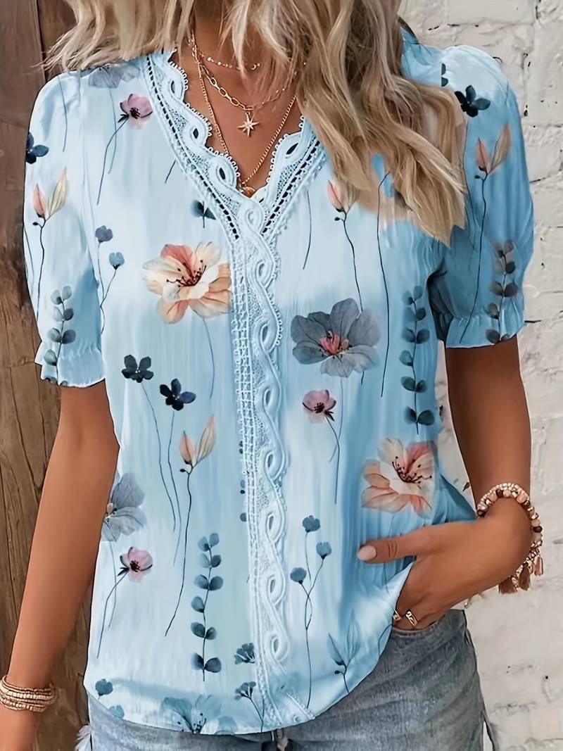 Variant image for Chemisier Femme Chic Col en V Léger Polyester-33